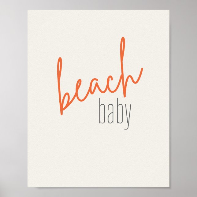 Baby am Strand. Poster & Prints (Vorne)