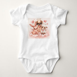 Baby Amor Tiere Valentinstag Einteiler