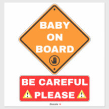 Baby an Bord Auto-Schild - Warnmeldung