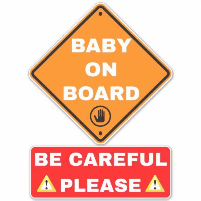 Baby an Bord Auto-Schild - Warnmeldung Aufkleber (Vorderseite)