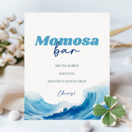 Baby an Bord Baby Dusche Momosa Bar Sockelschild