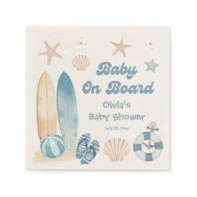 Baby an Bord Baby Dusche Surfbrett Strand
