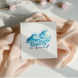 Baby an Bord Babydusche Napkin, Surf Baby Dusche Serviette