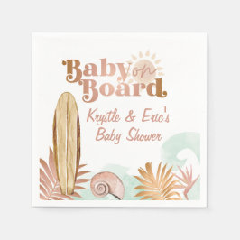 Baby an Bord Babydusche Papierplatte Serviette