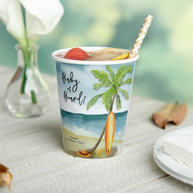 Baby an Bord Babydusche Pappbecher (In Situ)