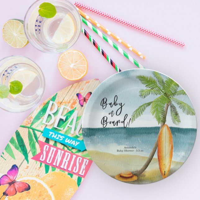 Baby an Bord Babydusche Pappteller (Von Creator hochgeladen)