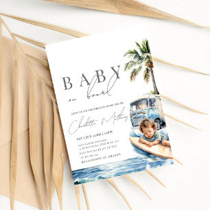 Baby an Bord Babydusche, Surf Beach Einladung