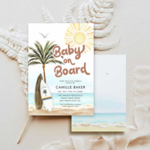 Baby an Bord Beach Baby Dusche Einladung