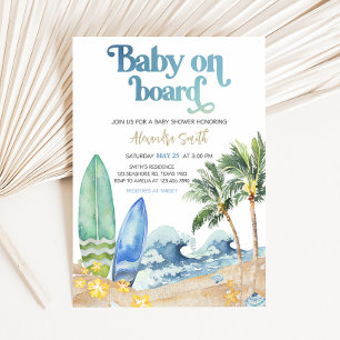 Baby an Bord Beach Baby Dusche Einladung
