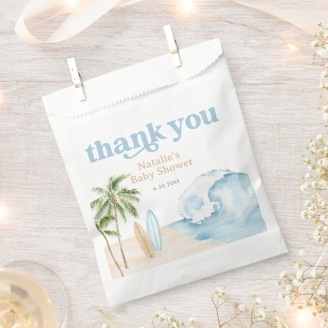 Baby an Bord Beach Surf Baby Dusche Geschenktütchen (Ausgeschnitten)