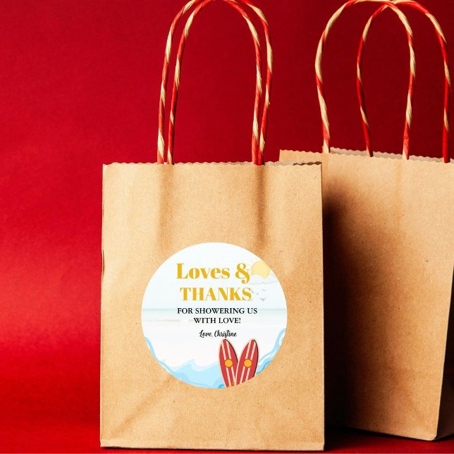 Baby an Bord Beachvolleydusche Danke Runder Aufkleber (Von Creator hochgeladen)