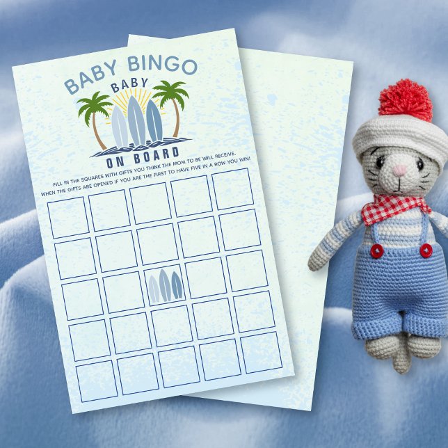 Baby an Bord Blue Boy Baby Dusche Baby Bingo Spiel Flyer (Von Creator hochgeladen)