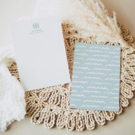 Baby an Bord Blue Surfboard Baby Dusche Dankeskarte