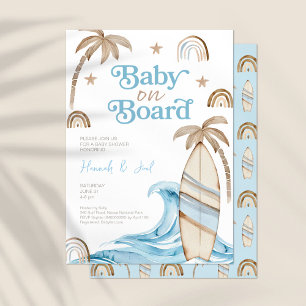 Baby an Bord Boy Boho Kinderdusche Einladung