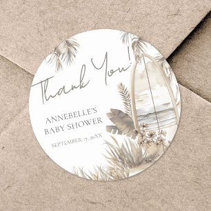 Baby An Bord Danke Strand-Baby-Party Runder Aufkleber