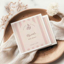 Baby an Bord Elegante rosa Segelboot-Baby-Party