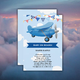 Baby an Bord! Flugzeugsäulendusche Begleitkarte