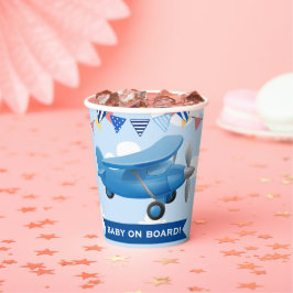 Baby an Bord! Flugzeugsäulendusche Pappbecher