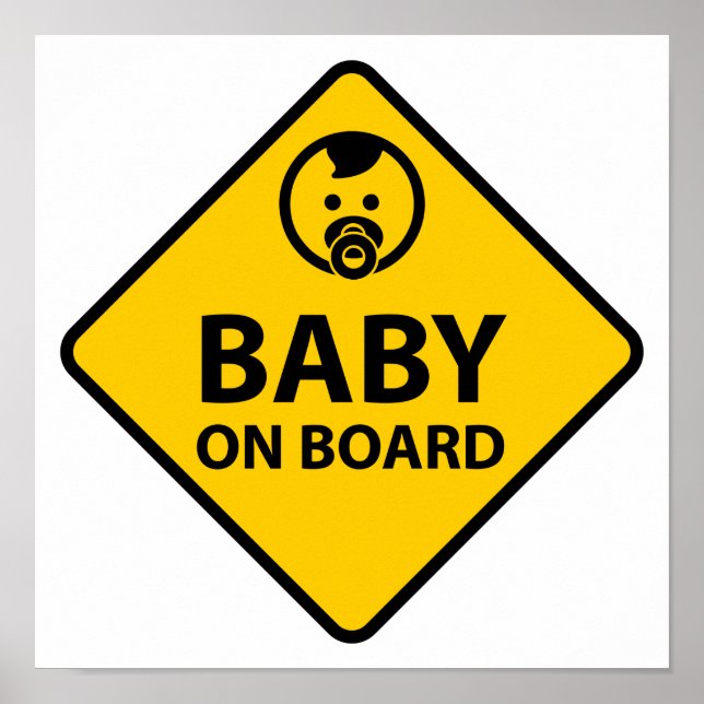 Baby an Bord lustiges Baby-Design Poster (Vorne)
