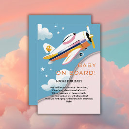 Baby an Bord Modernes Aviation Airplane Babydusche Begleitkarte