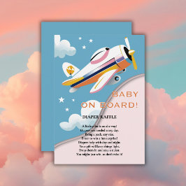 Baby an Bord Modernes Aviation Airplane Babydusche Begleitkarte