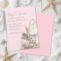 Baby An Bord Pink Boho Strand Babyparty