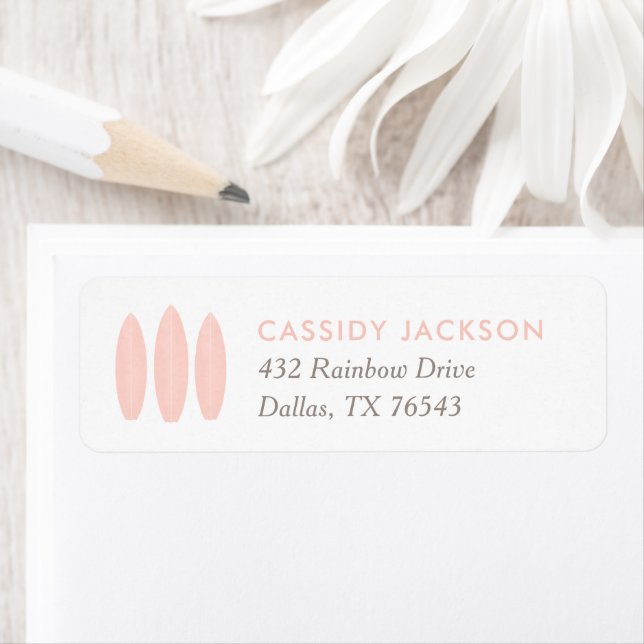 Baby an Bord Pink Surfboard Baby Dusche Rückfahrt (Insitu)