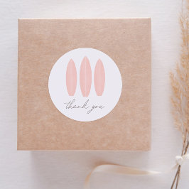 Baby an Bord Pink Surfboard Babydusche Runder Aufkleber