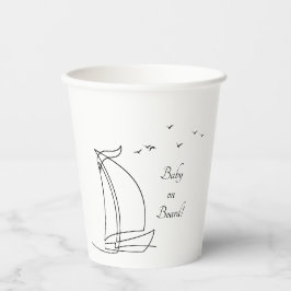 Baby an Bord Sailboat Beach Baby Duschpapier Cup Pappbecher