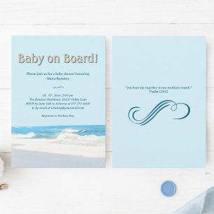 Baby an Bord Seascape Ocean Baby Dusche Einladung