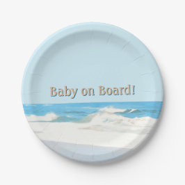 Baby an Bord Seascape Ocean Baby Dusche Pappteller