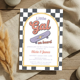 Baby an Bord Skateboard-Baby-Party Einladung