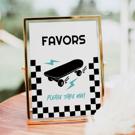 Baby an Bord Skateboard Baby Shower bevorzugt Schi Poster