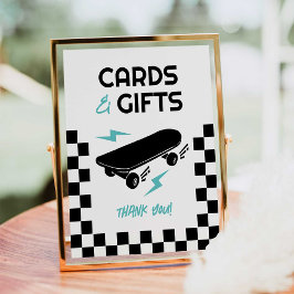 Baby an Bord Skateboard Kinderduschkarten & Gesche Poster