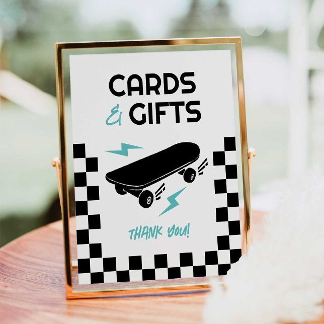 Baby an Bord Skateboard Kinderduschkarten & Gesche Poster (Von Creator hochgeladen)