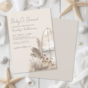 Baby an Bord Sommer Boho Strand Babyparty Einladung