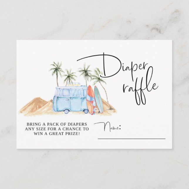 Baby an Bord, Summer Baby Dusche, Babydusche, E Begleitkarte (Vorderseite)