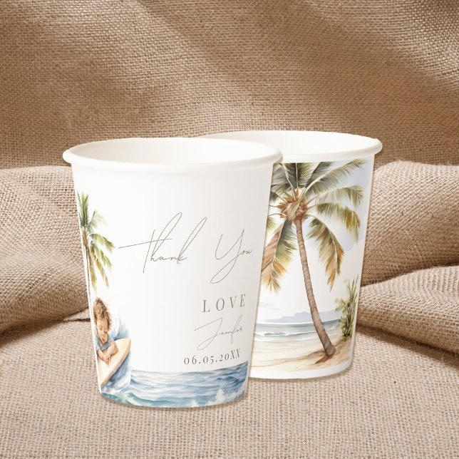 Baby an Bord, Surf Baby Dusche Pappbecher (Von Creator hochgeladen)