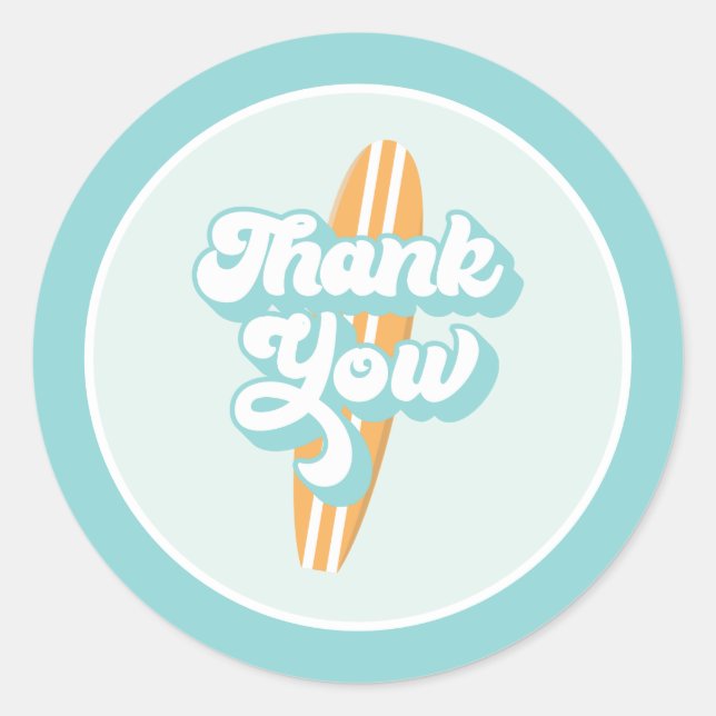 Baby an Bord Surf Beach Baby Shower Classic Round Runder Aufkleber