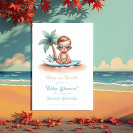 Baby an Bord Surf Theme Beach Baby Dusche Willkomm Banner