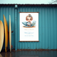 Baby an Bord Surf-Themed Baby Dusche Willkommen