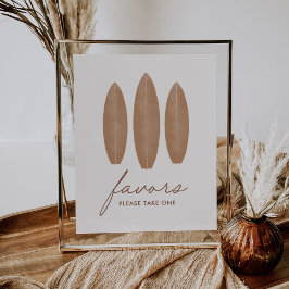 Baby an Bord Surfboard Baby Shower Favorit Schild