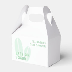 Baby an Bord Surfbrett Beach Wasserfarbe Babydusch Geschenkschachtel