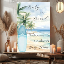 Baby an Bord Surfbrett Begrüßung Baby Dusche