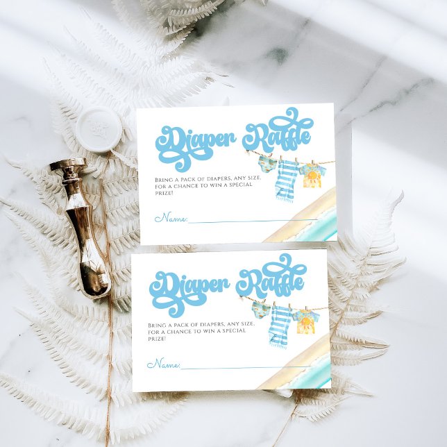 Baby an Bord Surfbrett Kinderduschmaschine Windeln Begleitkarte (Von Creator hochgeladen)