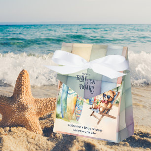 Baby an Bord Surfbrett Teddy Bear Baby Dusche Geschenkschachtel