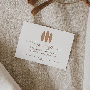 Baby an Bord Surfbrett-Windeln-Raffel-Ticket Begleitkarte