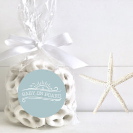 Baby an Bord Surfen Blue Baby Dusche Runder Aufkleber