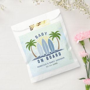 Baby an Bord Surfen Splash Blue Baby Boy Dusche Geschenktütchen