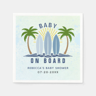 Baby an Bord Surfen Splash Blue Baby Boy Dusche Serviette
